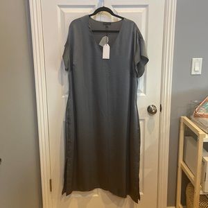 NWT Universal Standard Cindy Satin Dress Gray/Sage M